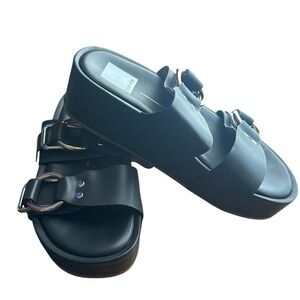 Dolce Vita Black Embellished Platform Sandals